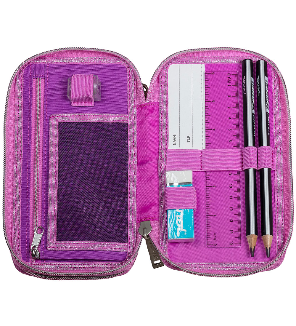 Jeva Pencil Case w. Contents - Twozip - Rainbow Paw