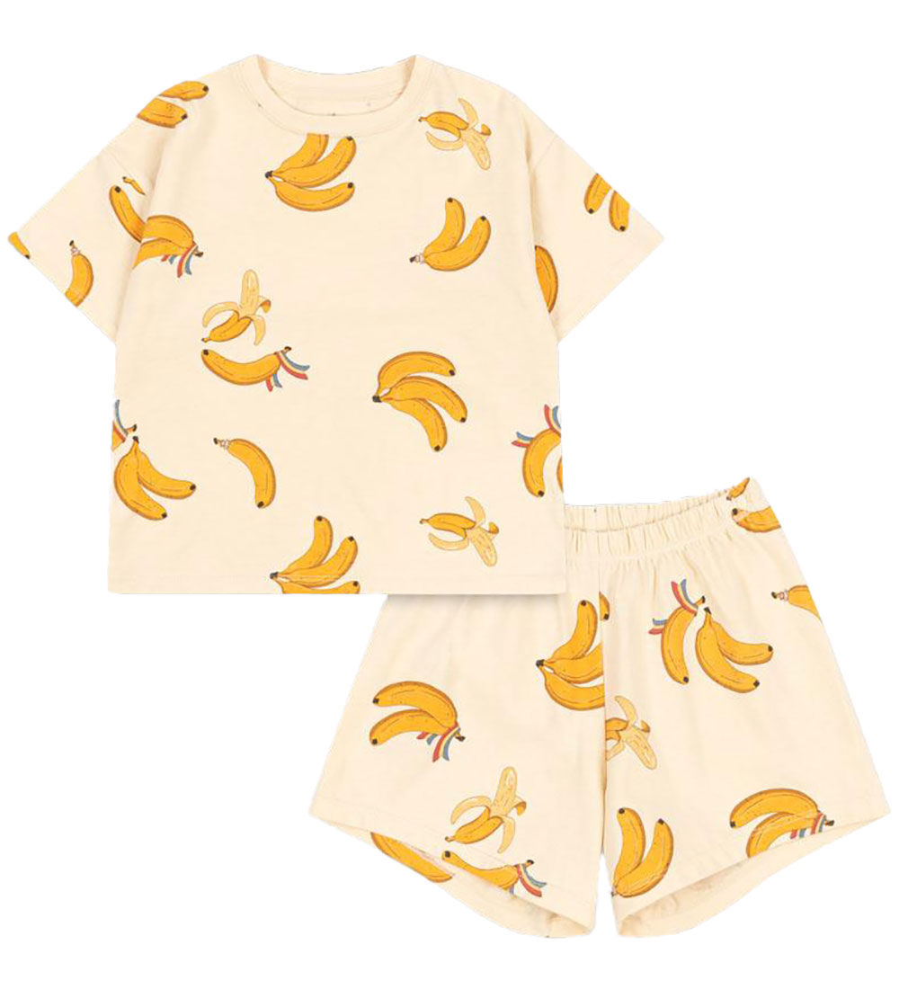 Konges Sløjd Shorts Set - Shorts/T-shirt - Lin - Go Bananas