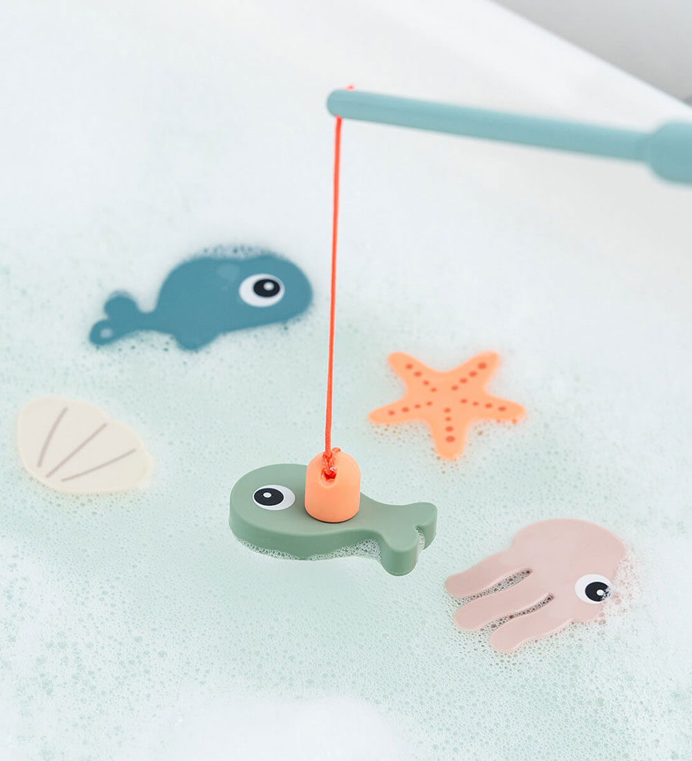 Done by Deer Baðleikföng M. Veiðistöng - Sea Friends - Litabland