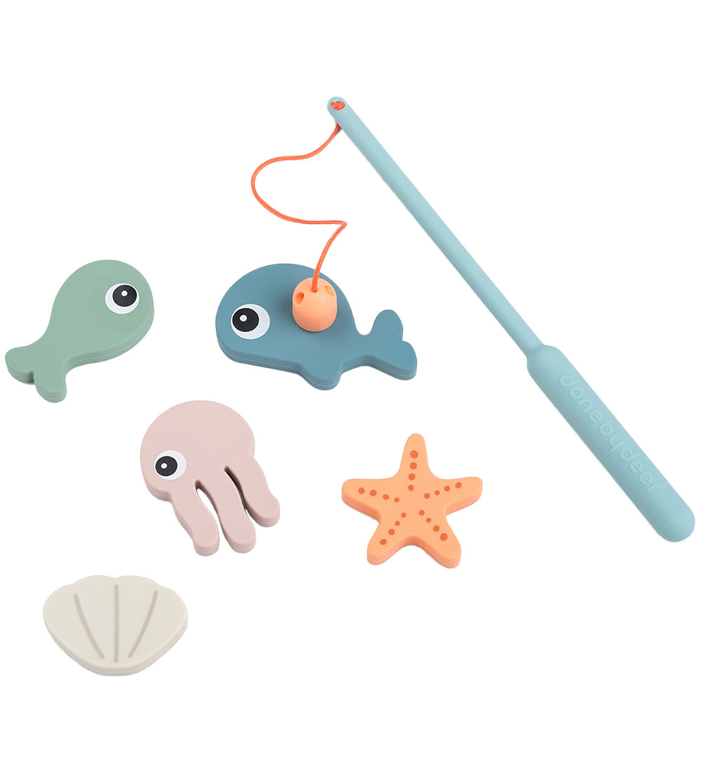 Done by Deer Baðleikföng M. Veiðistöng - Sea Friends - Litabland