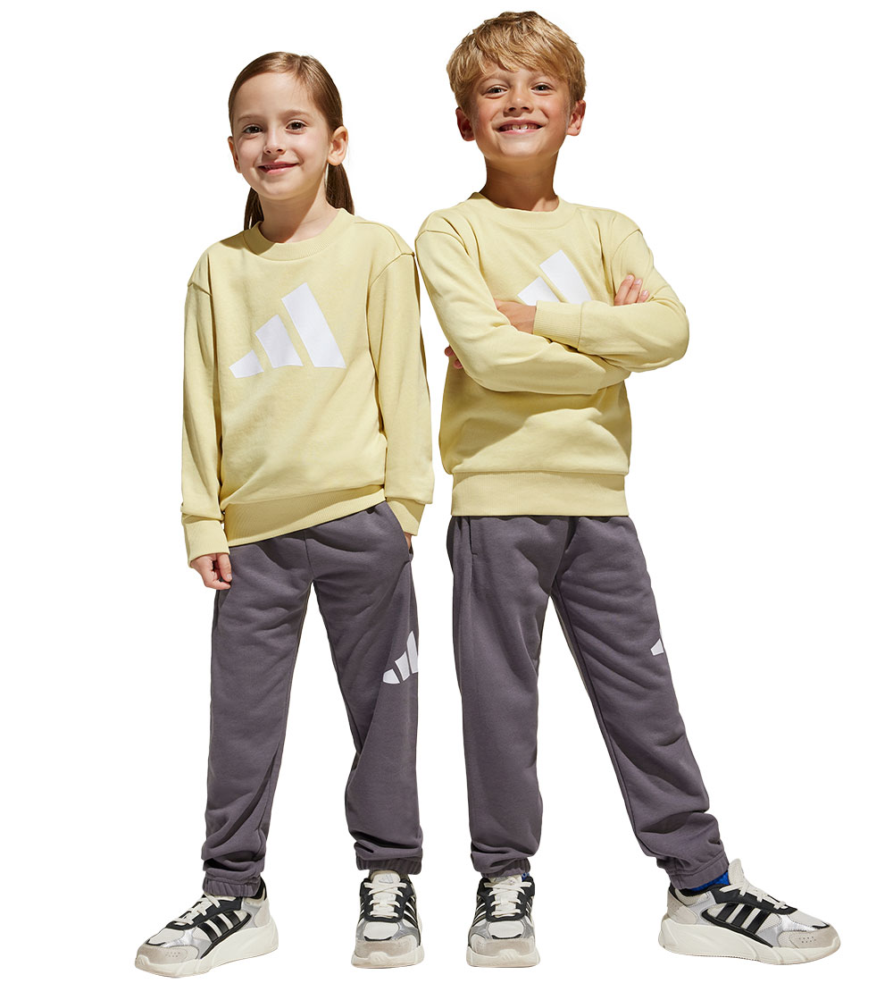 adidas Performance Sweat Set - Powder Yellow/White