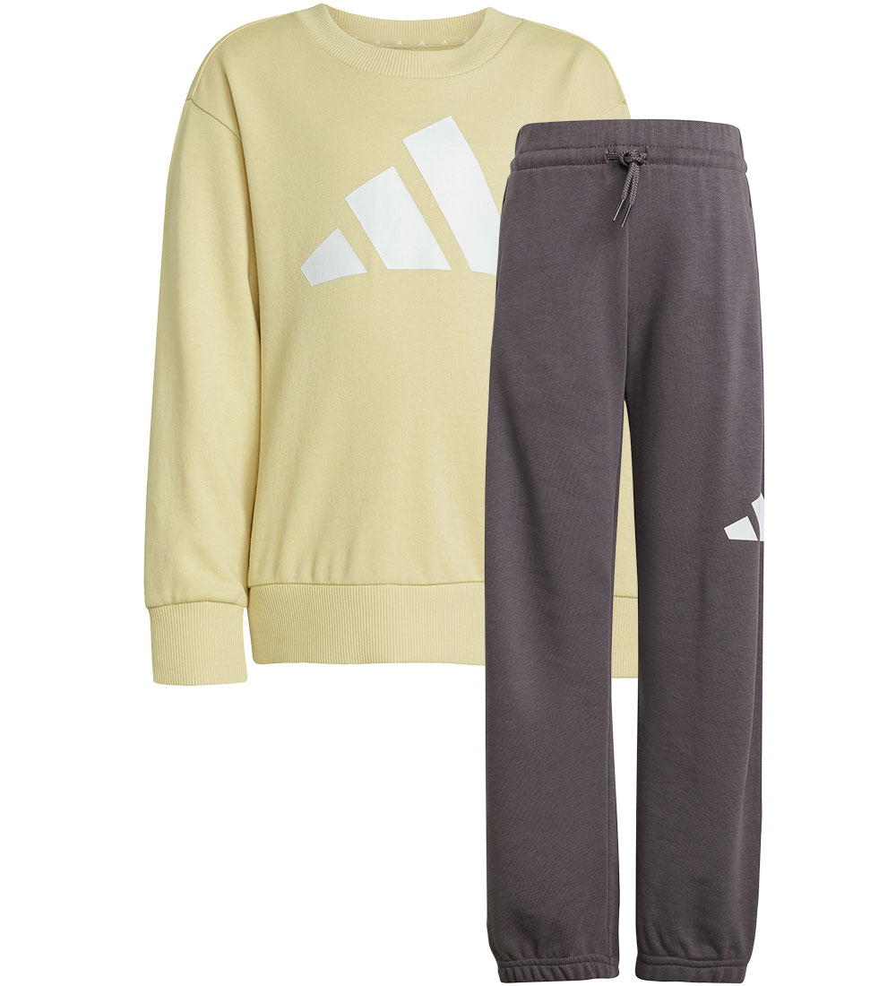 adidas Performance Sweat Set - Powder Yellow/White