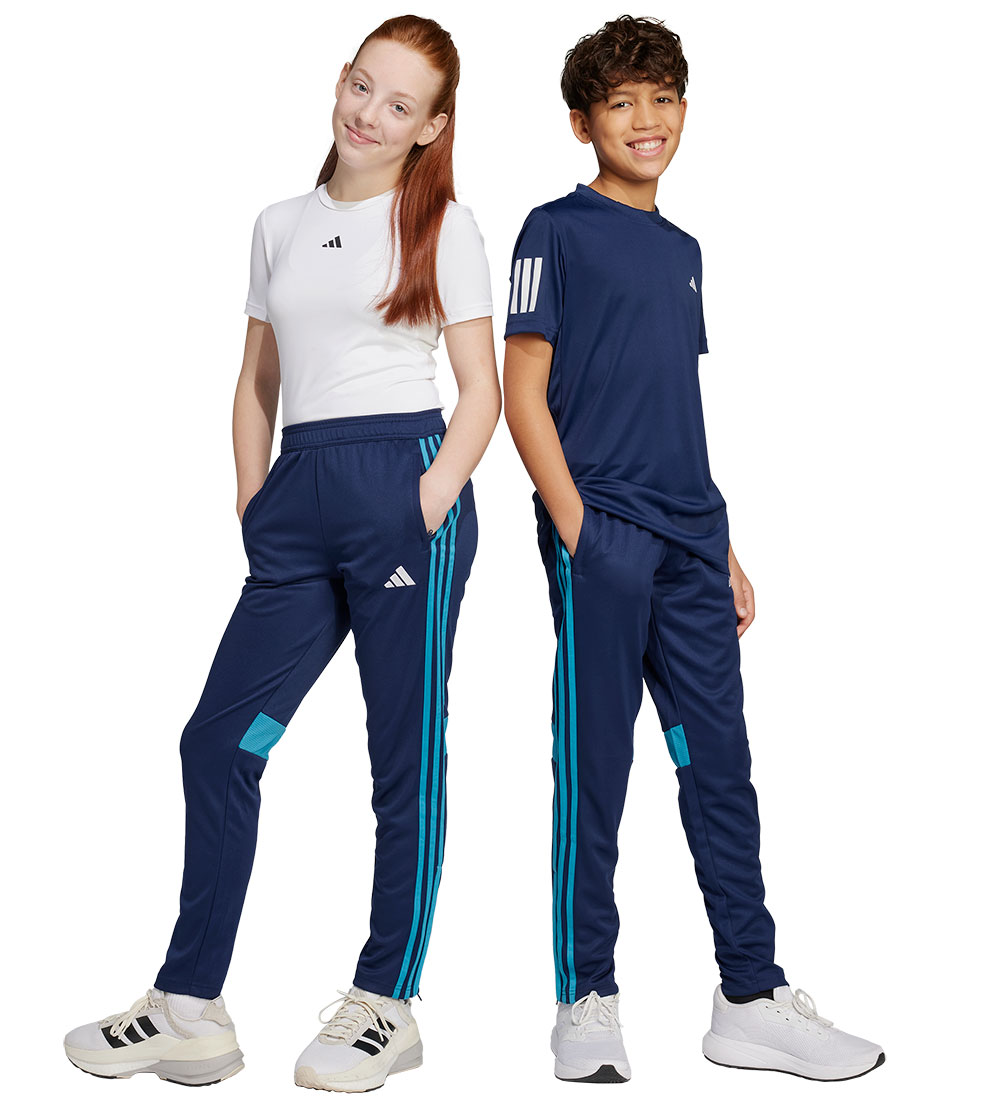 adidas Performance Track Pants - Tiro - Dark Blue/Shock Cyan/