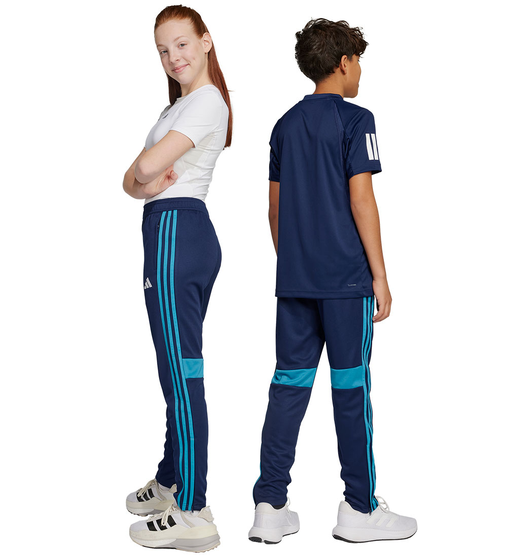 adidas Performance Track Pants - Tiro - Dark Blue/Shock Cyan/