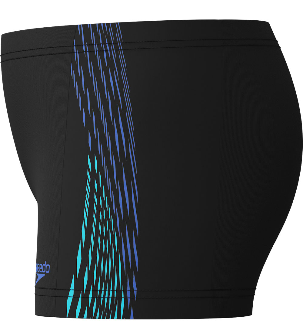 Speedo Swim Trunks - Plastisol Placement - Black w. Blue