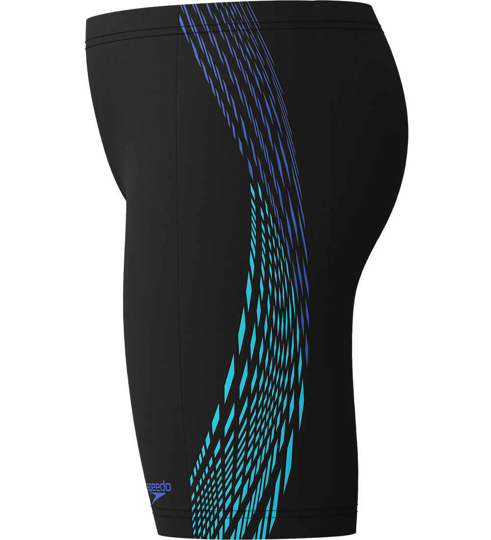 Speedo Sundskýla - Plastisol Placement Jammer - Svart M. Blátt