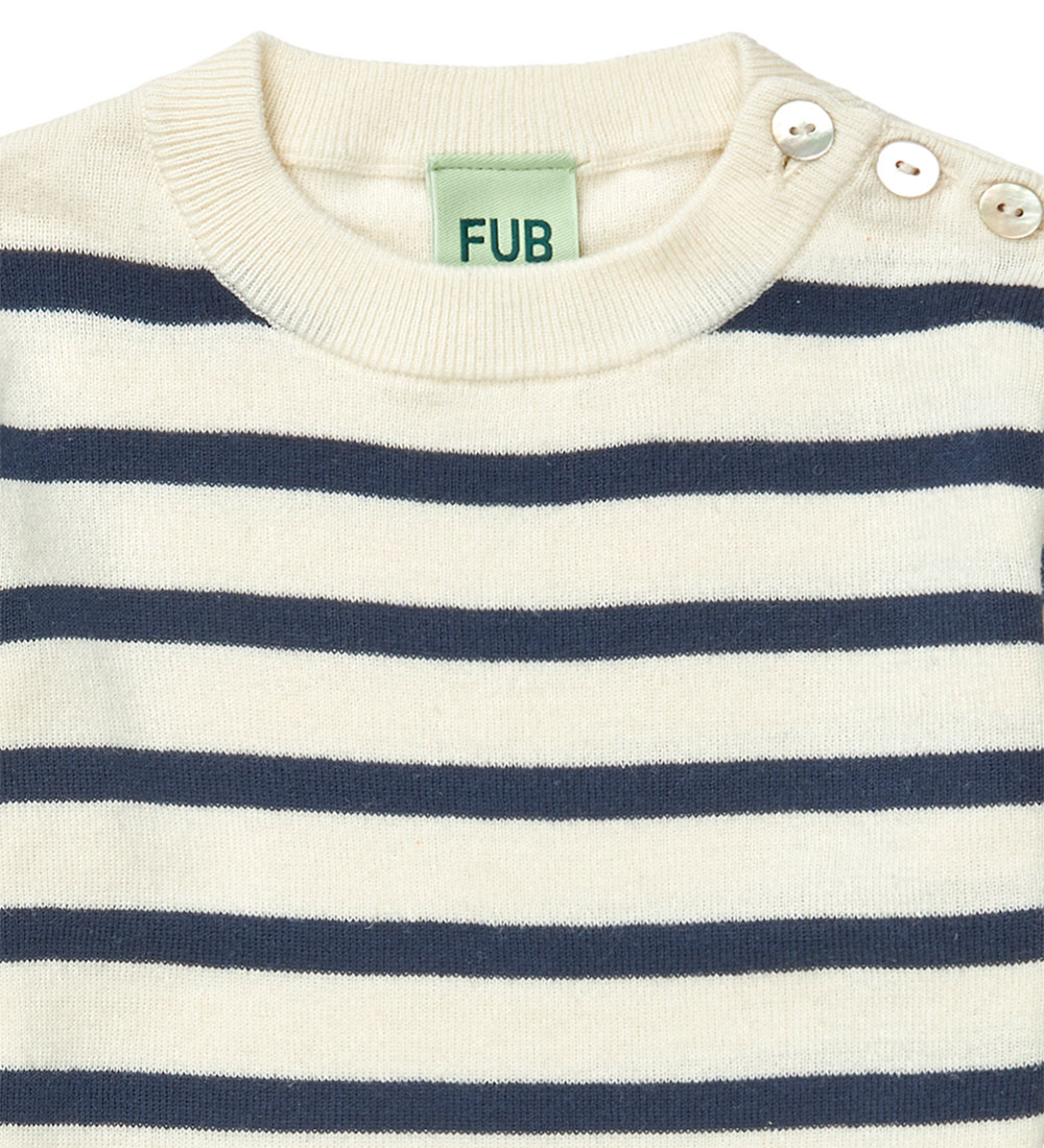 FUB Blouse - Ecru/Dark Navy