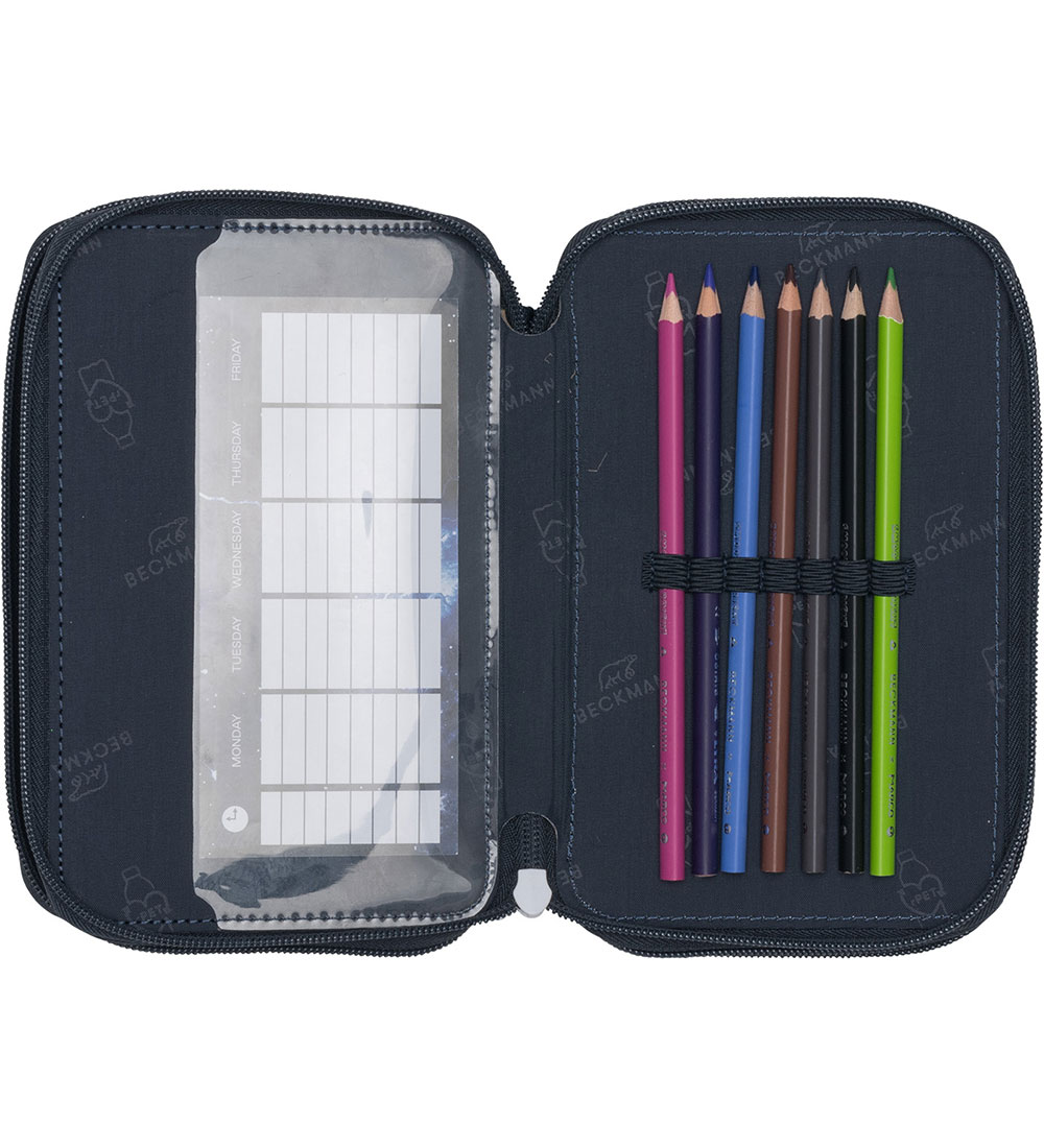 Beckmann Pencil Case w. Contents - Tech Rex - Black