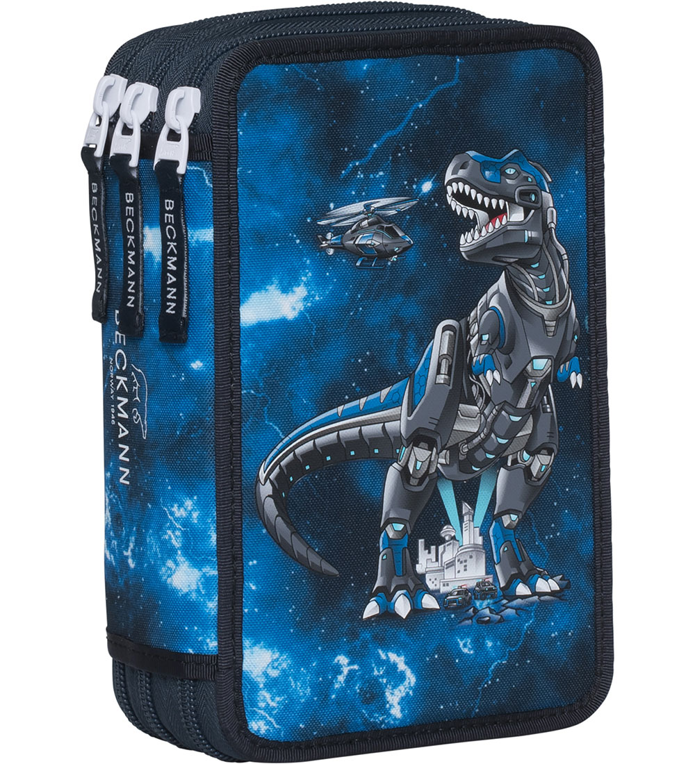 Beckmann Pencil Case w. Contents - Tech Rex - Black