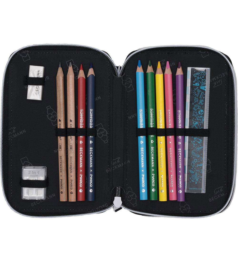 Beckmann Pencil Case w. Contents - Magic League - Black