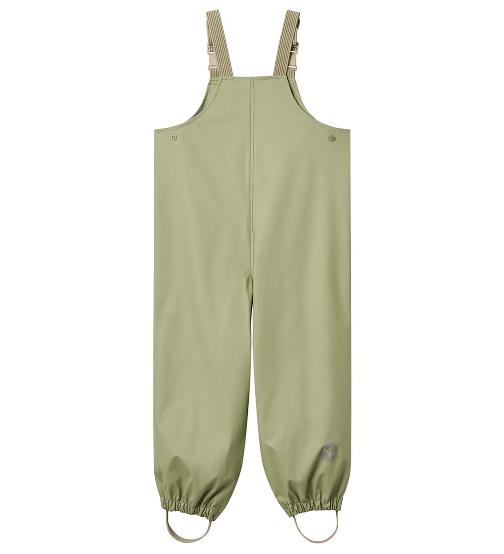 Wheat Rain Pants w. Suspenders - PU - Charlo - Green Tea