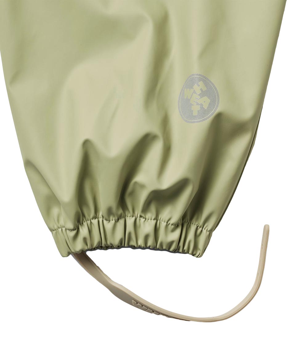 Wheat Rain Pants w. Suspenders - PU - Charlo - Green Tea