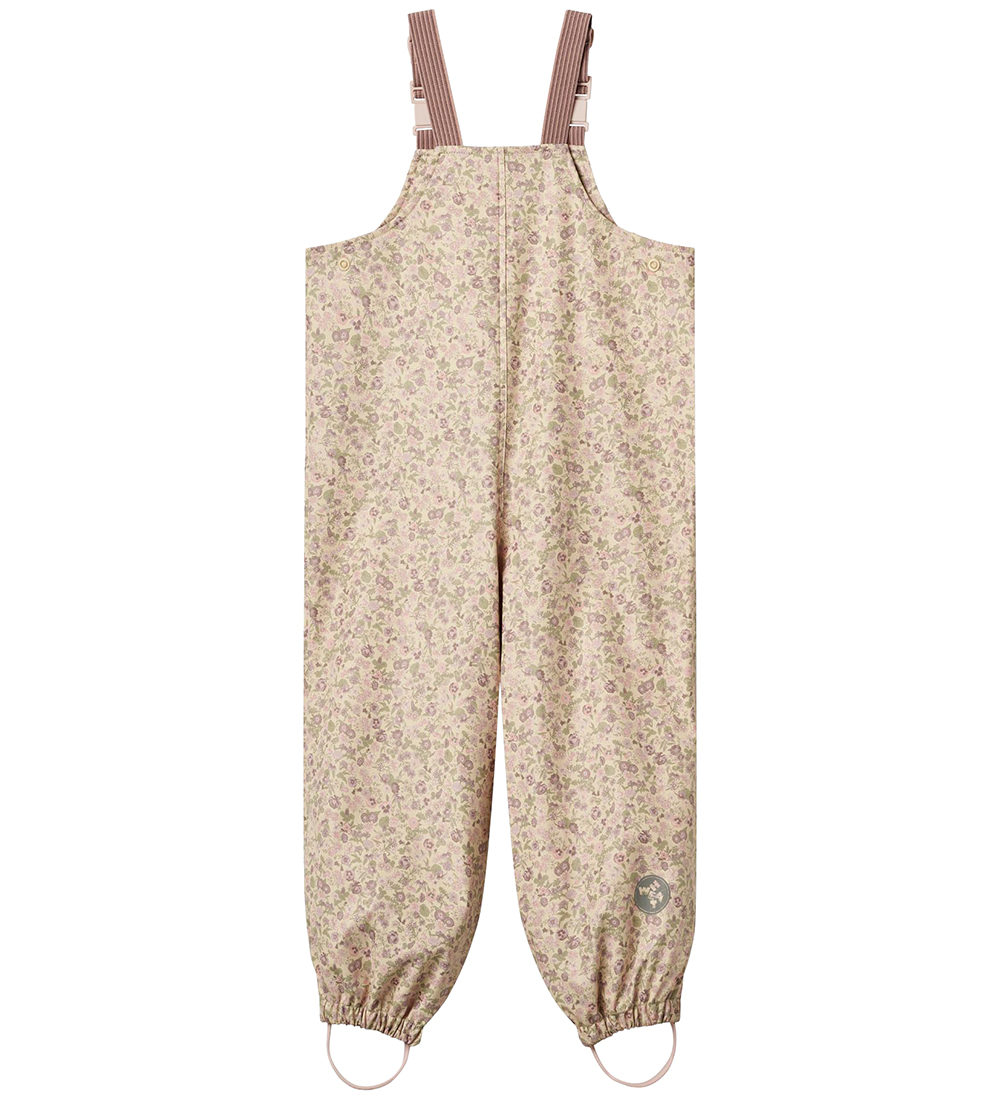 Wheat Rain Pants w. Suspenders - PU - Charlo - Rose Flower Field
