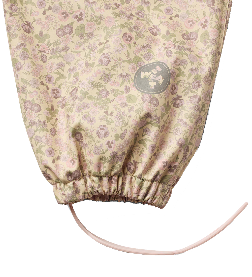 Wheat Rain Pants w. Suspenders - PU - Charlo - Rose Flower Field