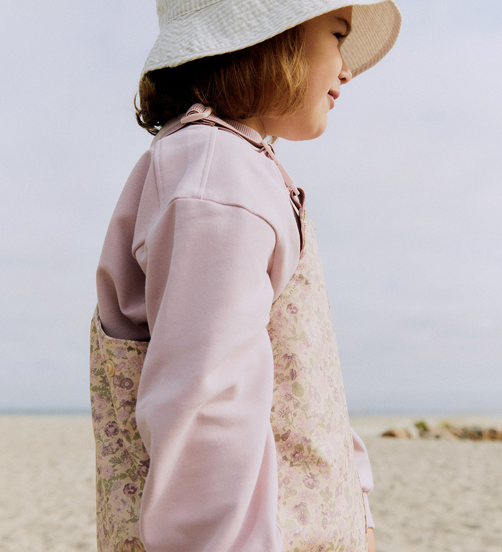 Wheat Rain Pants w. Suspenders - PU - Charlo - Rose Flower Field