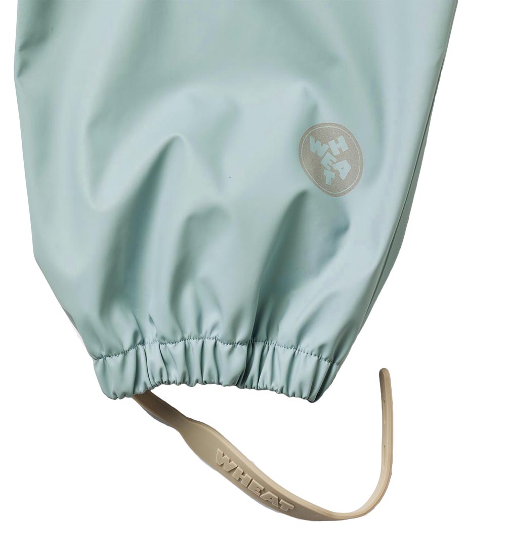 Wheat Rain Pants w. Suspenders - PU - Charlo - Aquamarine