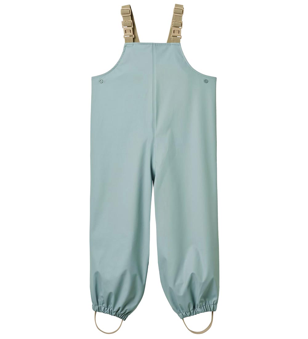 Wheat Rain Pants w. Suspenders - PU - Charlo - Aquamarine