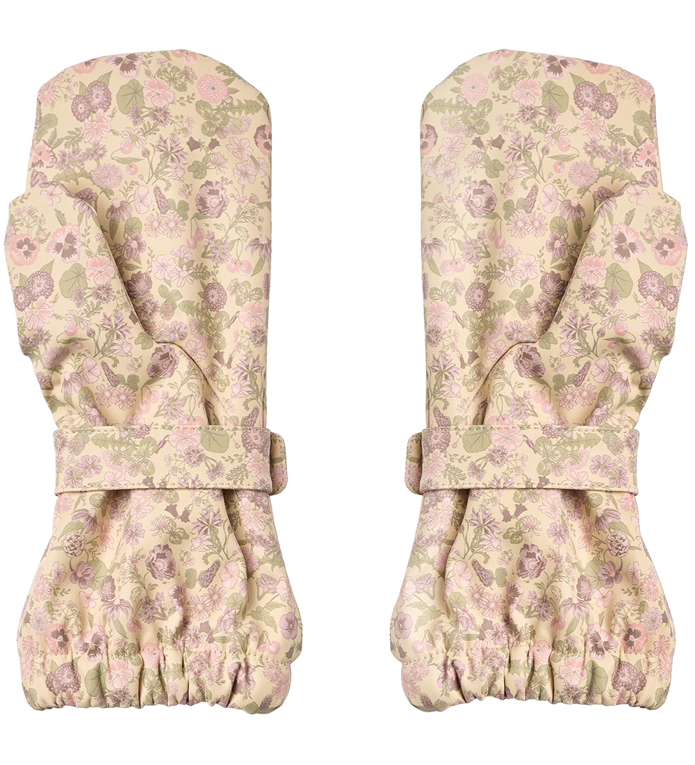 Wheat Mittens w. Fleece - PU - Rily - Rose Flower Field