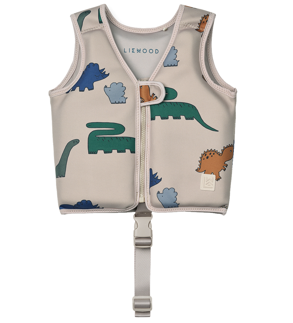 Liewood Simväst - 11-15 kg - Dove - Dinosaurier/Mist