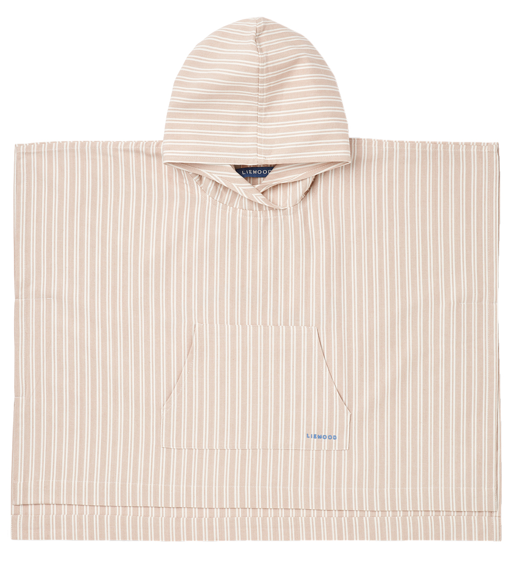 Liewood Towel Poncho - Kaiden - Sorbet Rose/Creme De La Creme