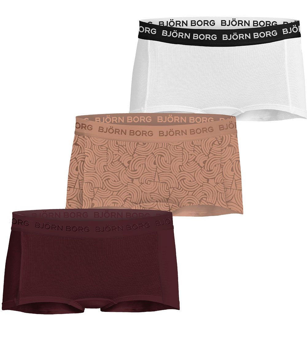 Björn Borg Hipsters - 3-Pack - Pink/Red/White