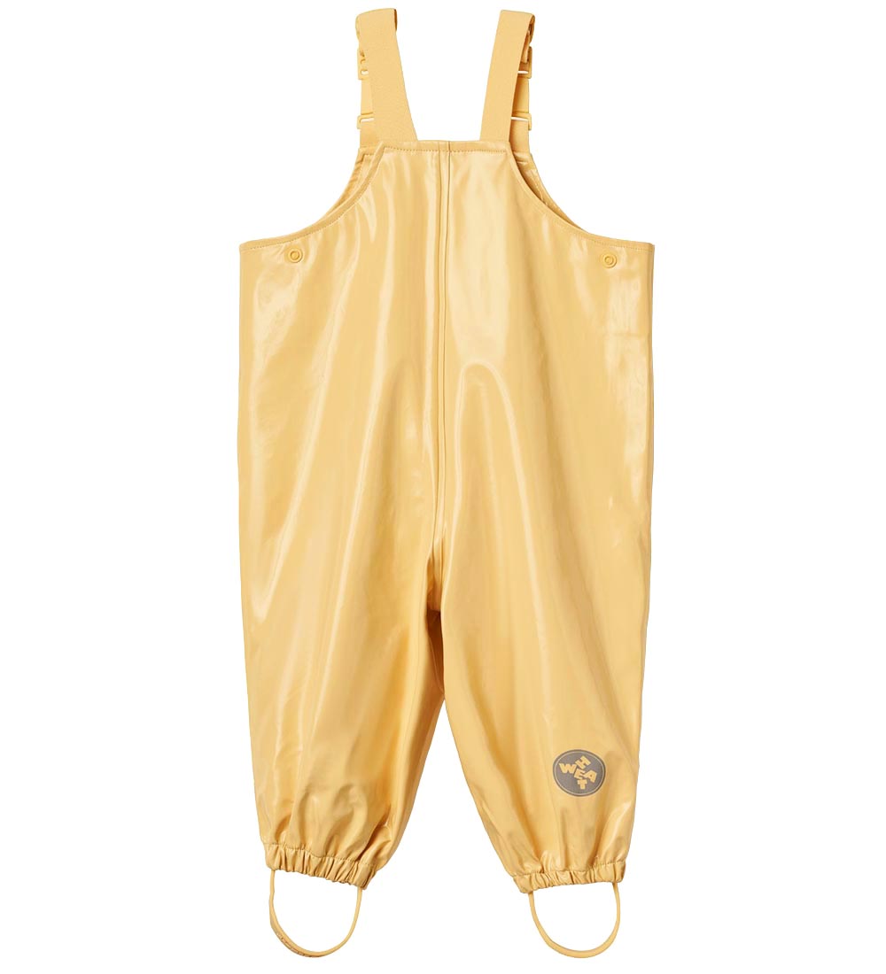 Wheat Rain Pants w. Suspenders - PU - Charlo - Yellow
