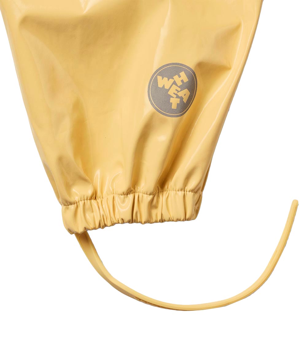 Wheat Rain Pants w. Suspenders - PU - Charlo - Yellow