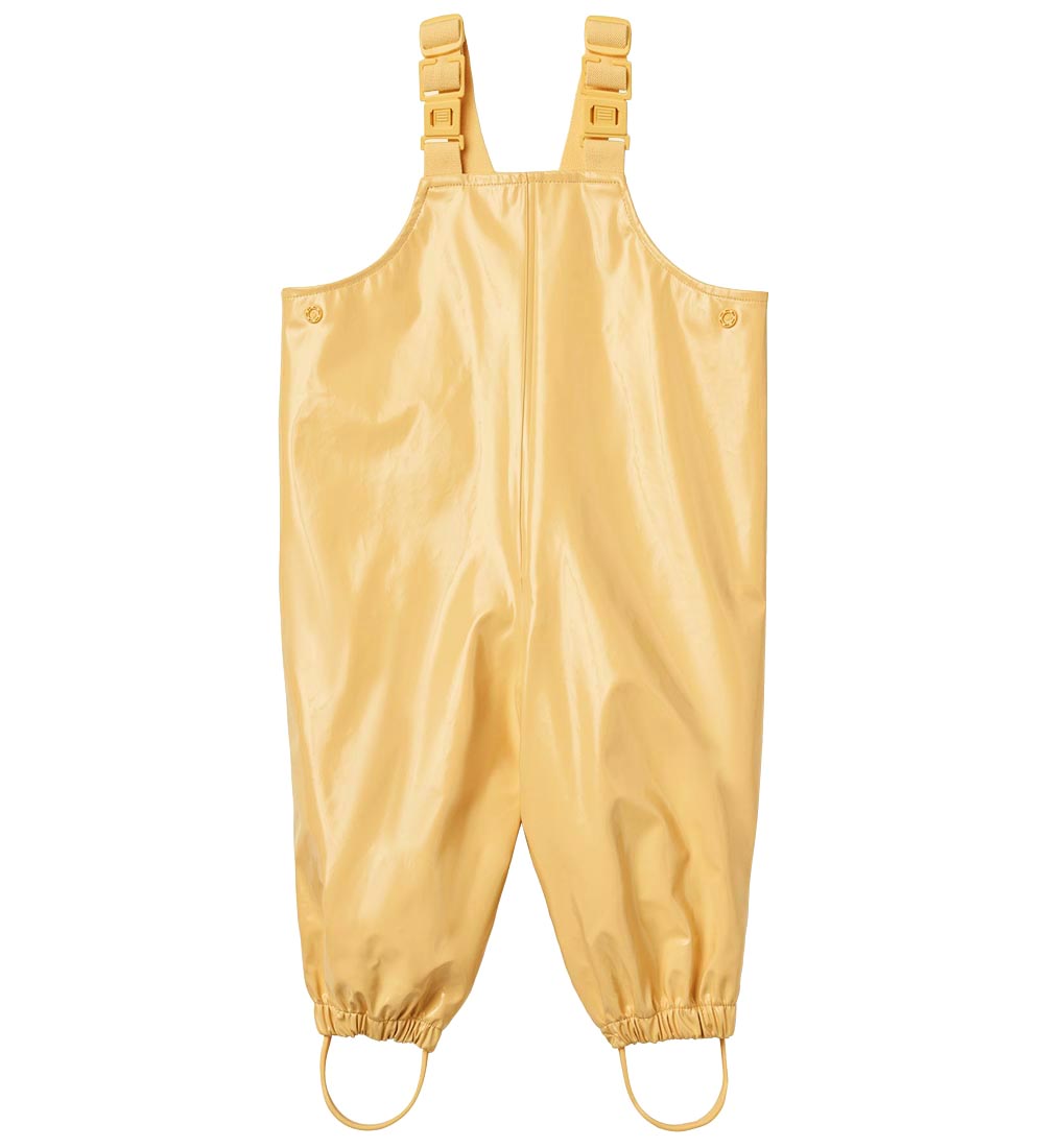 Wheat Rain Pants w. Suspenders - PU - Charlo - Yellow