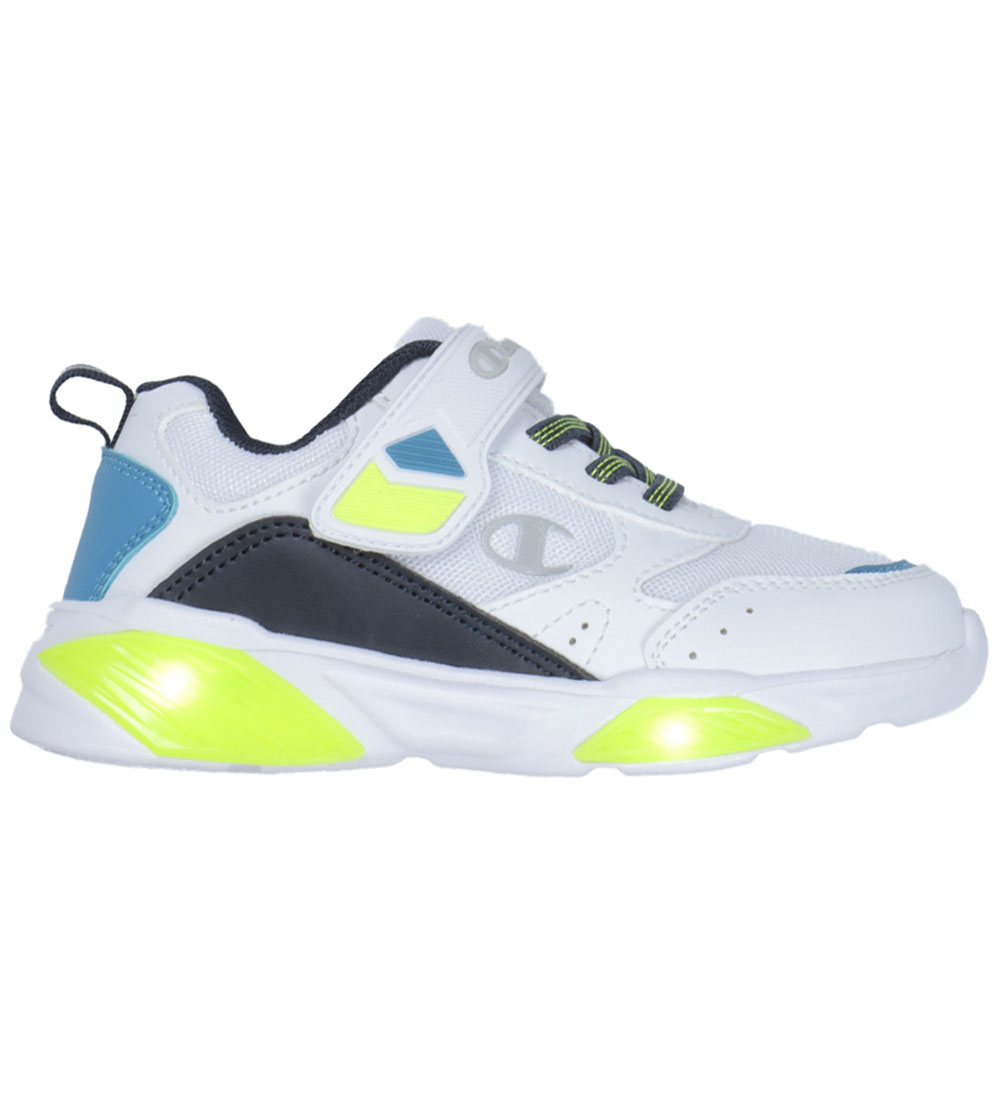 Champion Shoes w. Light - Wave Low Cut - Black/Blue/White/Yellow