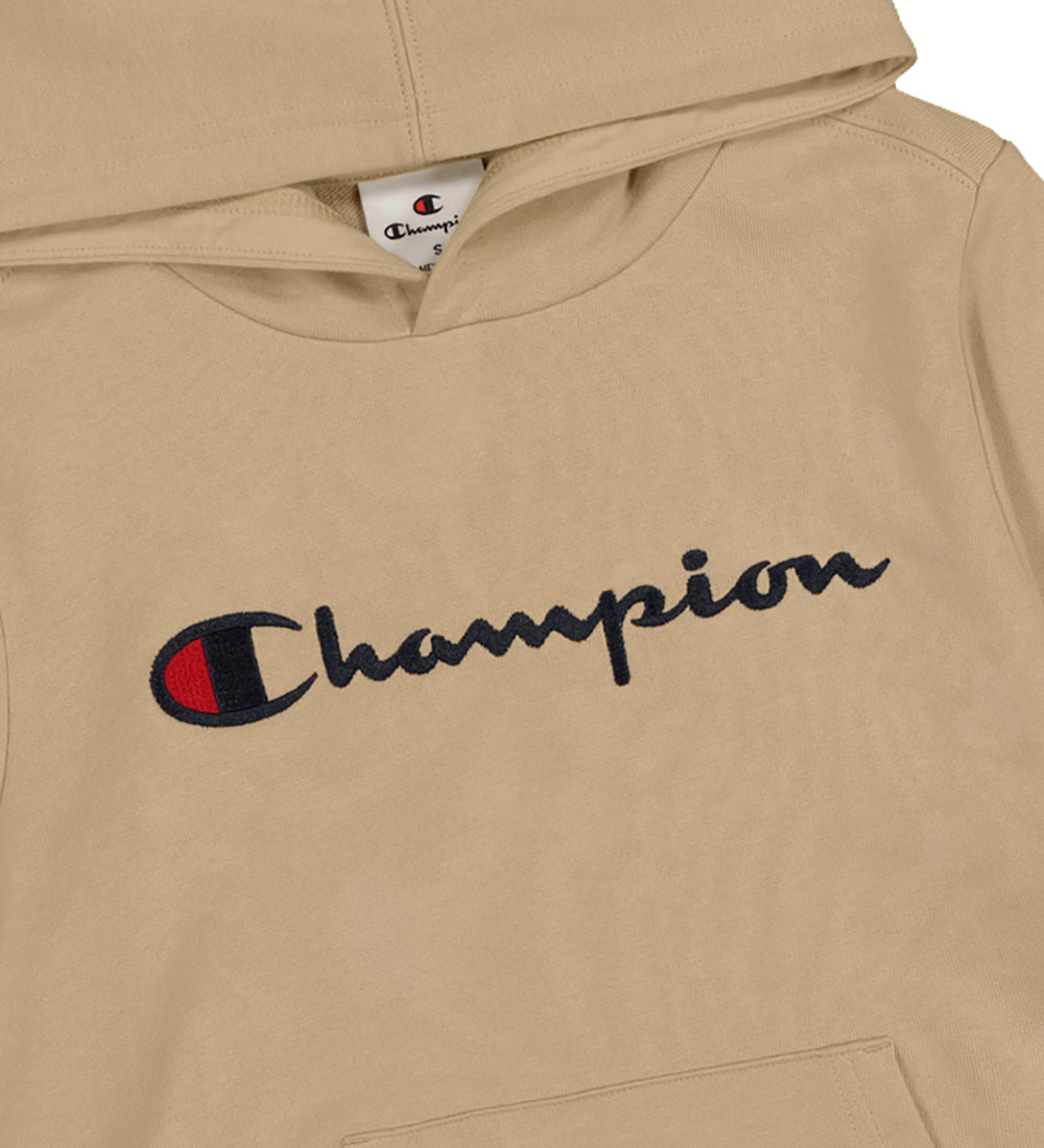 Champion Hoodie - Khaki w. Logo