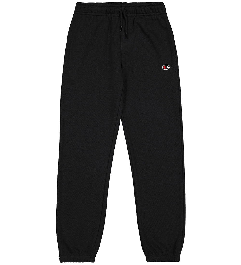 Champion Sweatpants - Elastic Cuff - Black w. Logo