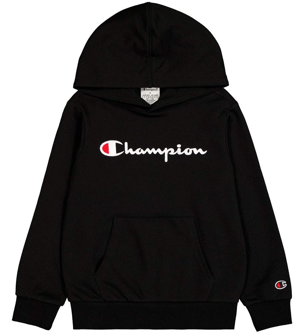 Champion Hoodie - Black w. Logo