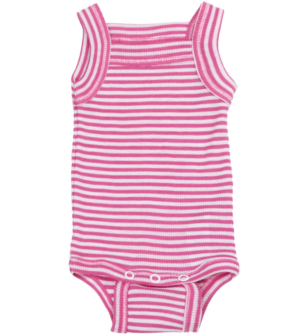 Joha Romper mouwloos - Rib - Wol/Zijde - Off White/Roze