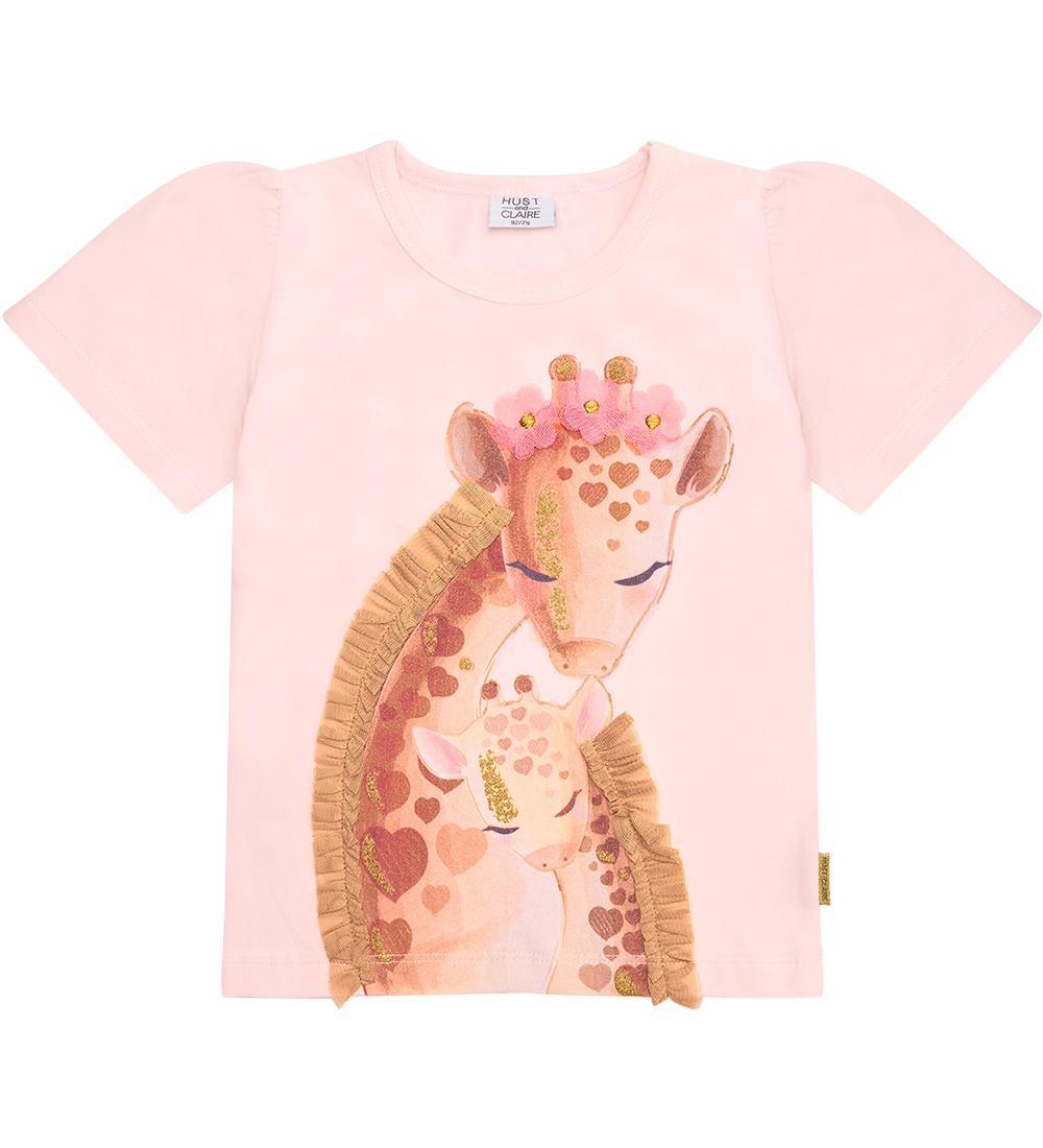 Hust and Claire T-skjorte - Alma - Rose Strand m. Glitter