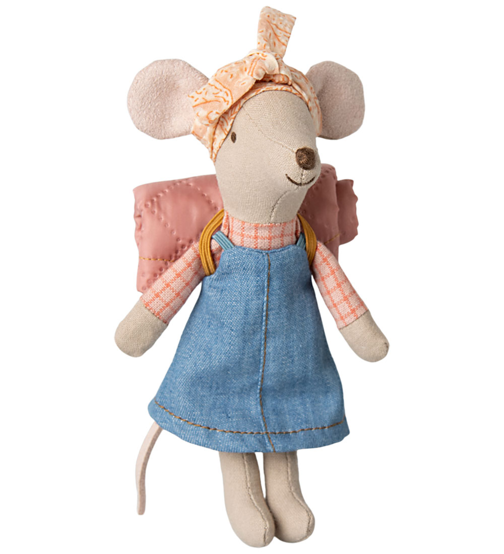 Maileg Wandering Mouse - Big Sister - Denim Dress