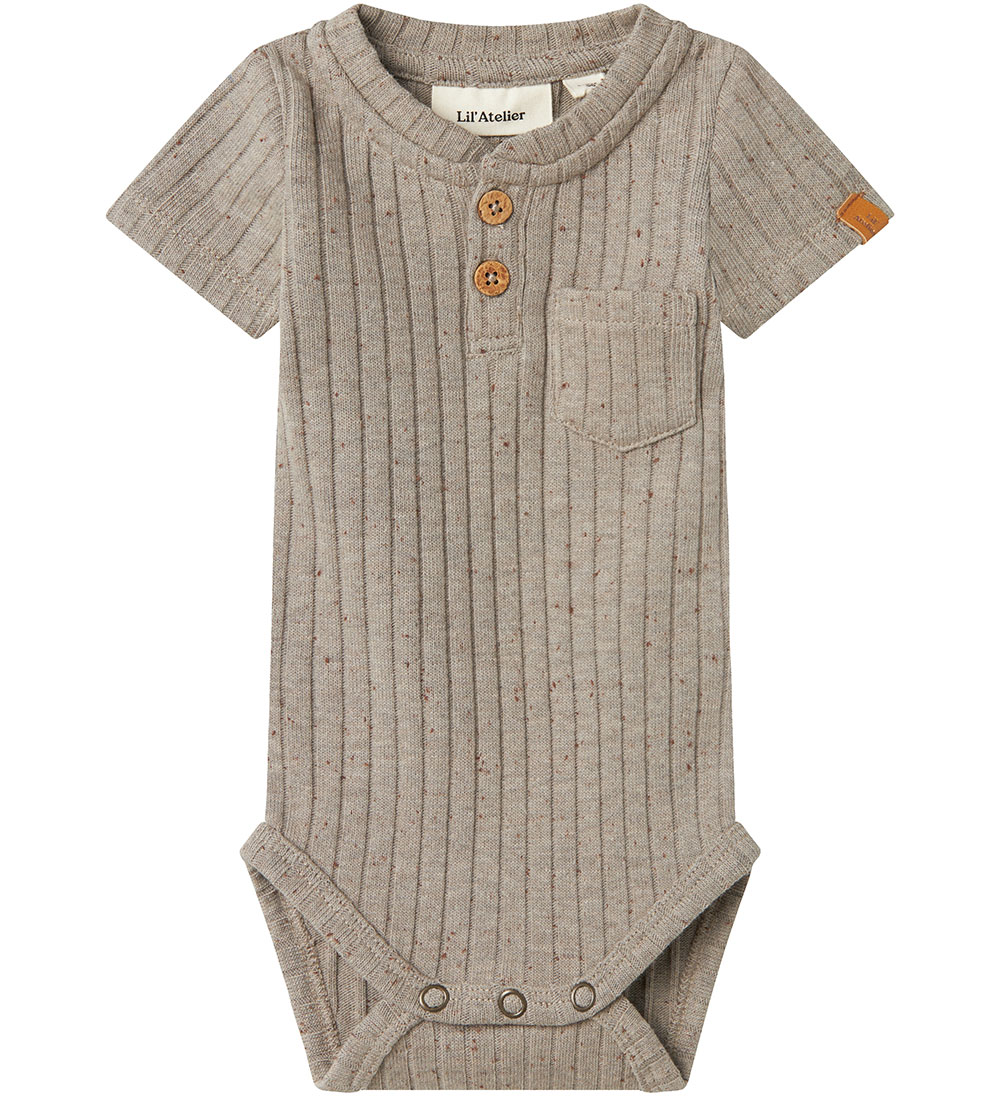Lil' Atelier Bodysuit s/s - NbmOmilo - Mourning Dove
