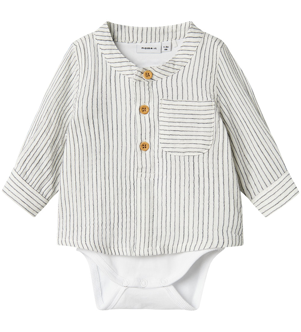 Name It Skyrtu samfella l/e - NbmFedanne - Dökkblátt Blazer/Clou