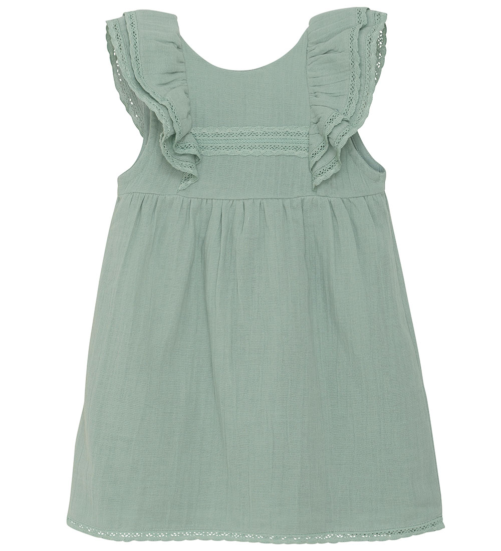 En Fant Dress - Muslin - Jadeite w. Lace