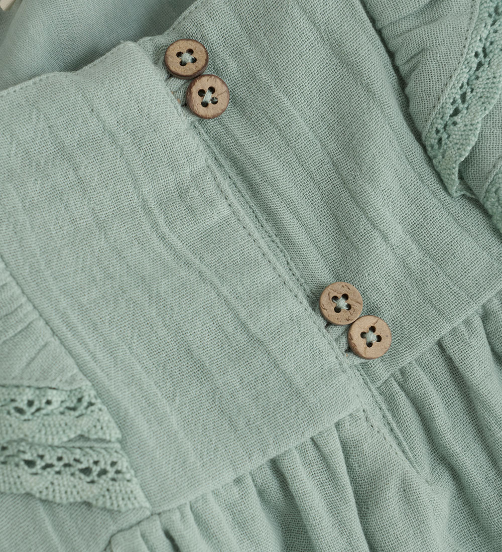 En Fant Dress - Muslin - Jadeite w. Lace