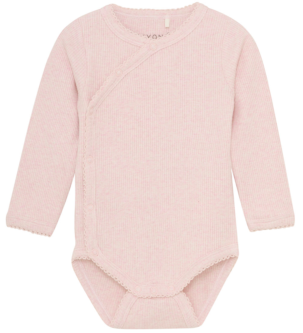 Fixoni Wrap Bodysuit l/s - Rib - Hushed Violet Melange