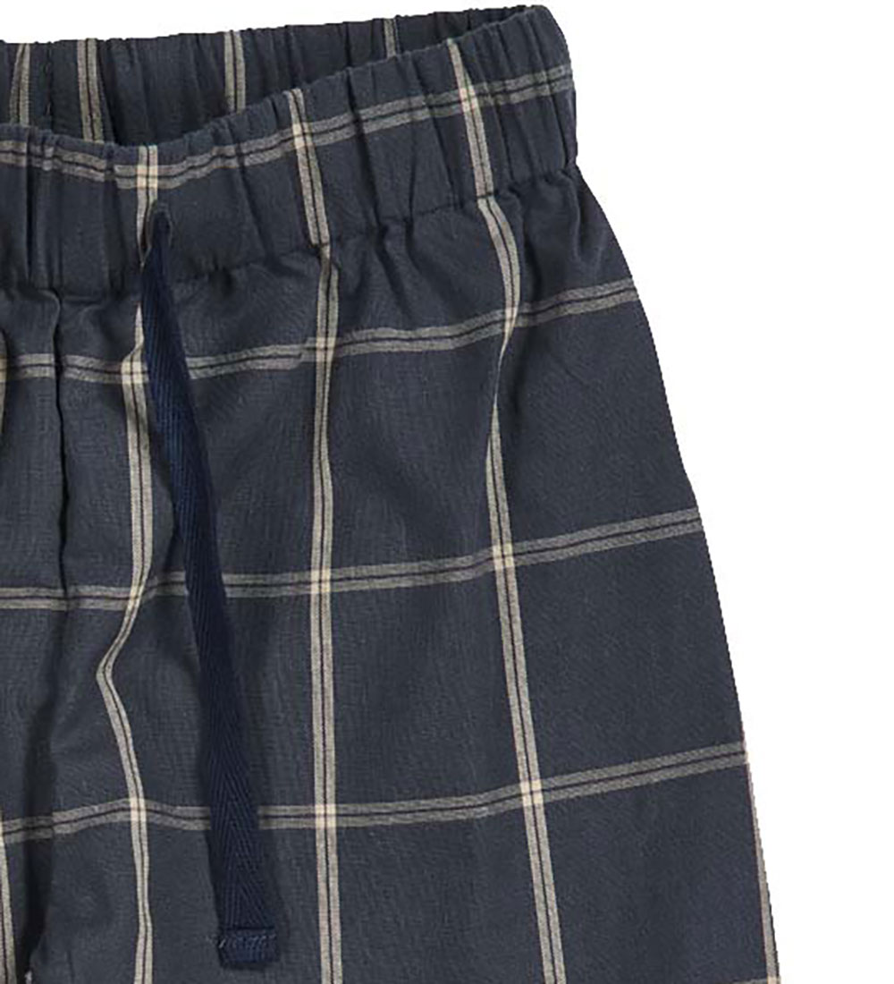 Müsli Trousers - Check - Night Blue/Chasmere