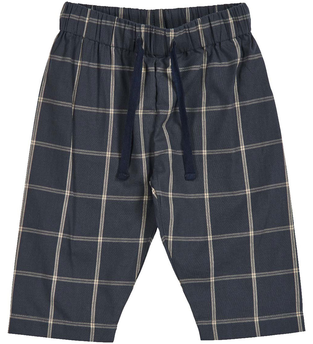 Müsli Trousers - Check - Night Blue/Chasmere