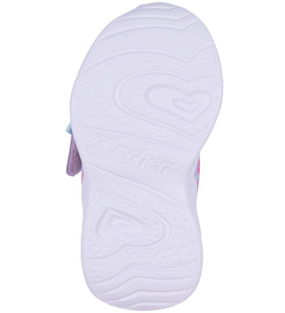 Skechers Shoes w. Lights - Heart Lights - Lavender/Multi