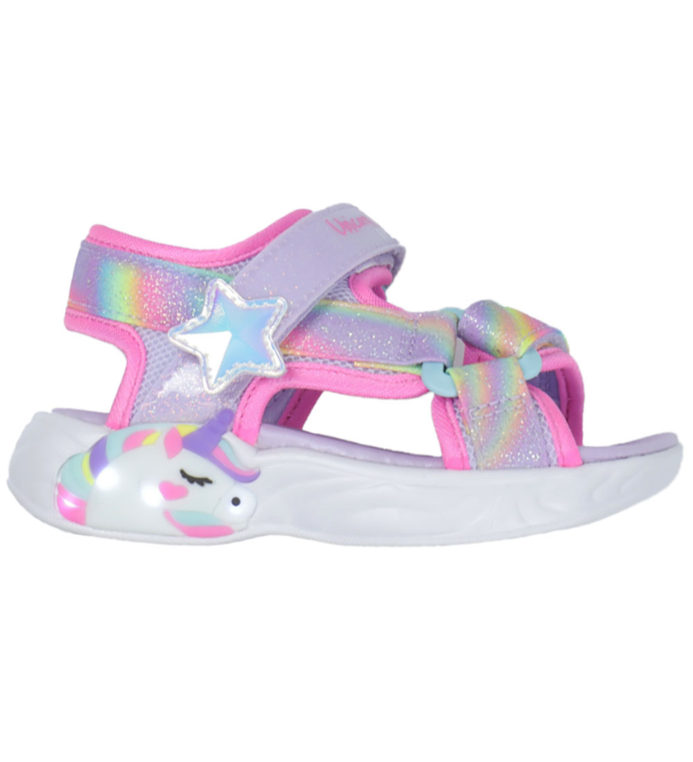 Skechers Sandalar M. Ljós - Dreamy Einhyrningur - Lavender/Multi