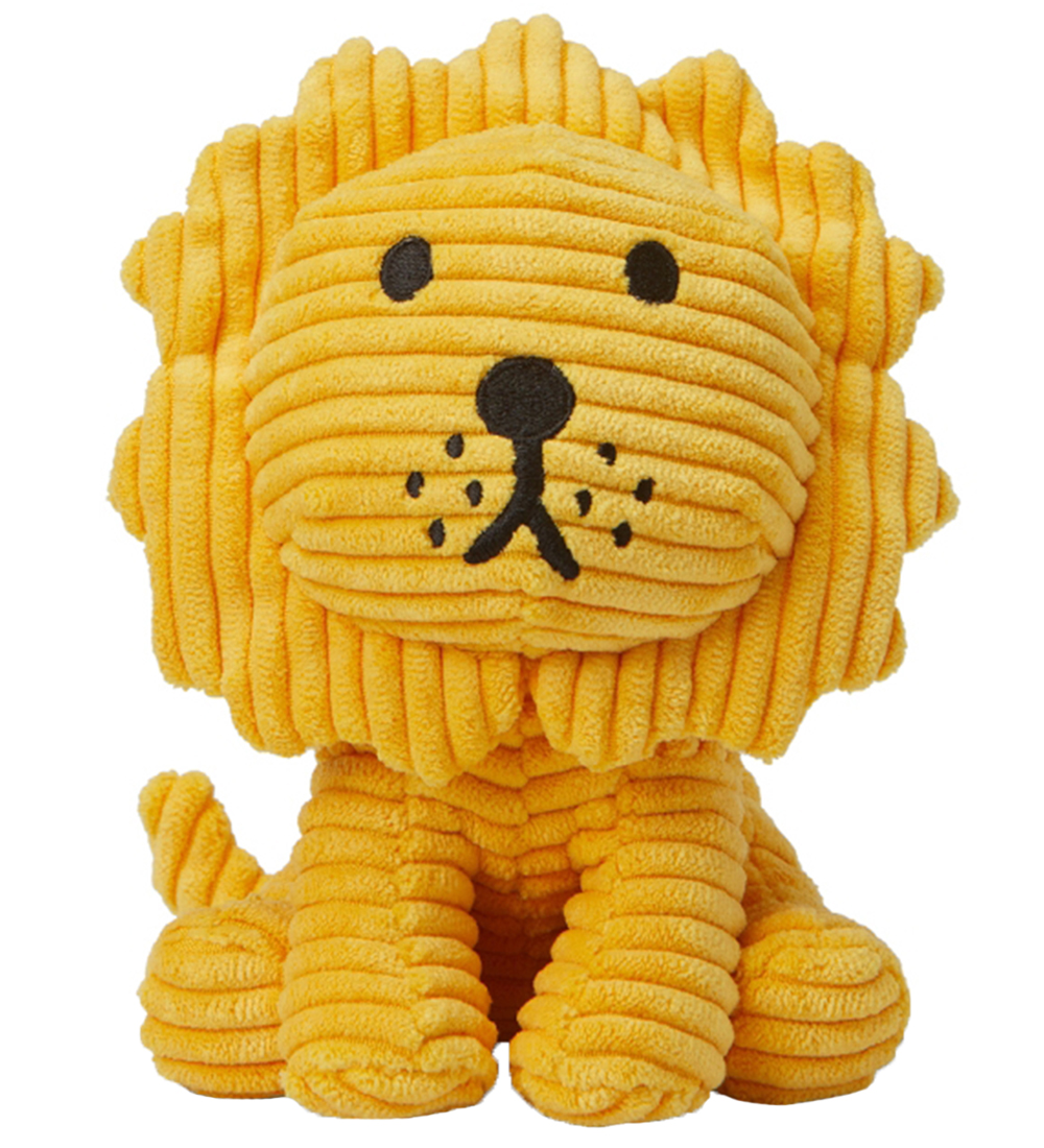 Bon Ton Toys Soft Toy - 17 cm - Lion ECO Corduroy - Yellow