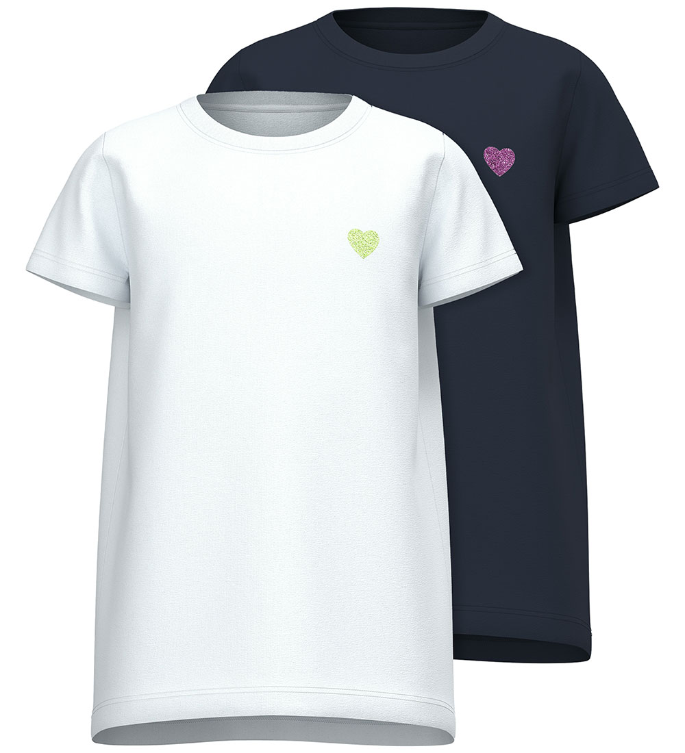 Name It T-shirt - NkfVioline - 2-Pack - Loose - Navy Blazer/Brig