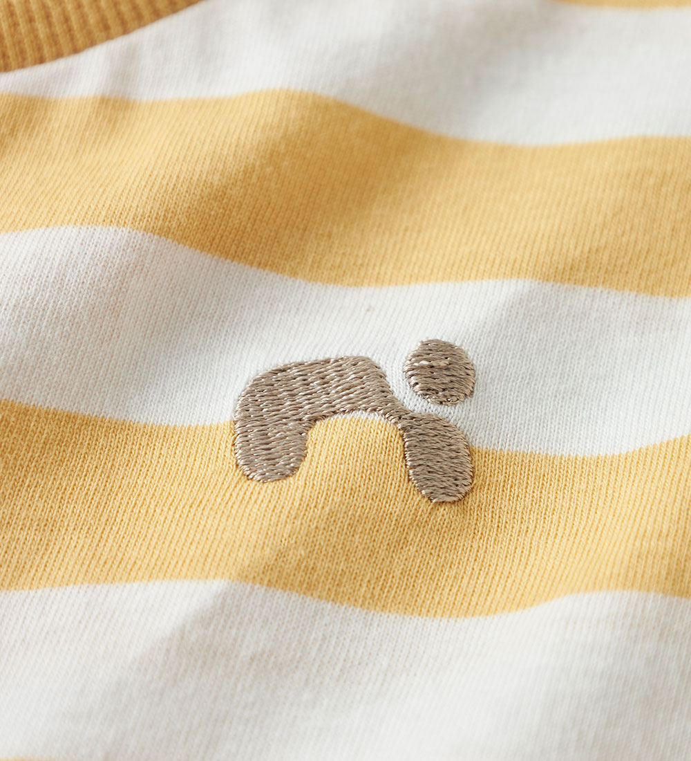 Name It T-Shirt - NmmFridy - Buff Yellow m. Streifen