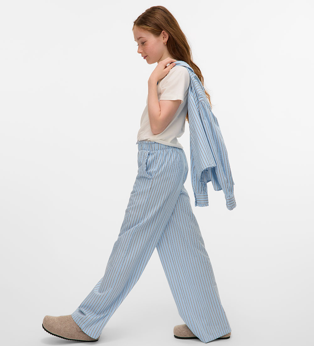 Vero Moda Girl Byxor - VmPinnys - Luftig Blue/New Pinny
