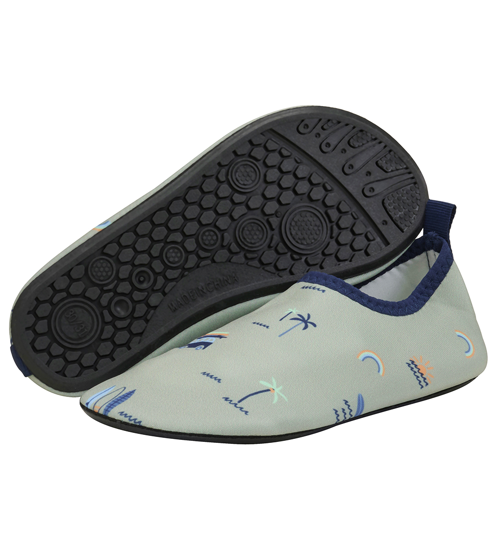 Color Kids Badskor - AOP - Isberg Green
