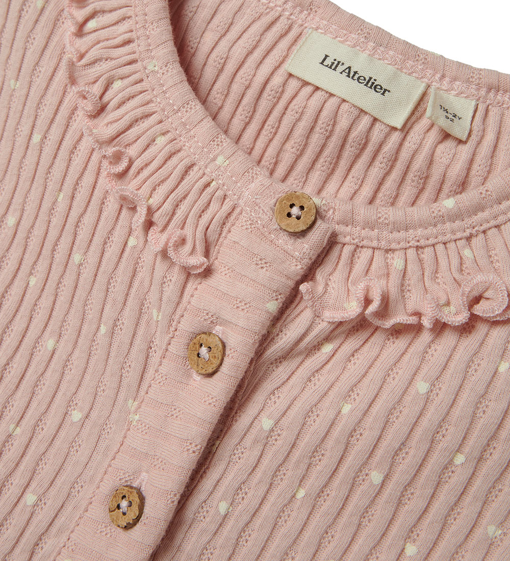 Lil' Atelier Kjóll - Rib - NmfFiducia - Peach Písk